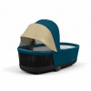 Коляска 3 в 1 Cybex Priam IV шасси Matt Black + Автокресло Cybex Cloud Z2 i-Size, Mountain Blue (Синий)