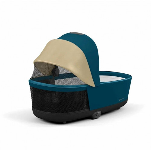 Коляска 3 в 1 Cybex Priam IV шасси Matt Black + Автокресло Cybex Cloud Z2 i-Size, Mountain Blue (Синий)