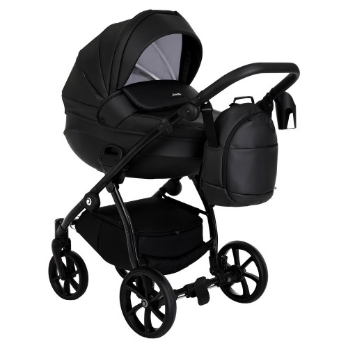 Коляска 3 в 1 Tutis Nanni Leather 2023, Черный (399)