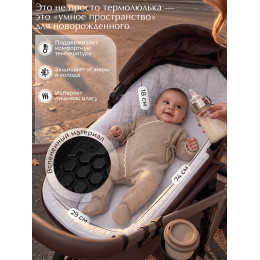 Коляска 2в1 SBL Dolce Chocolate Brown