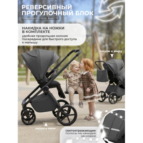 Коляска 2в1 SBL Elegante Pro Dark Grey