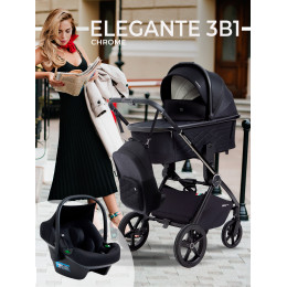 Коляска 3в1 Sweet Baby Elegante Chrome Black