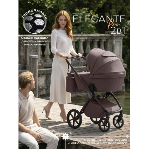 Коляска 2в1 SBL Elegante Pro Mokka