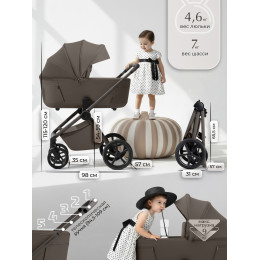 Коляска 2в1 SBL Elegante Therma (Colore) Dark Beige