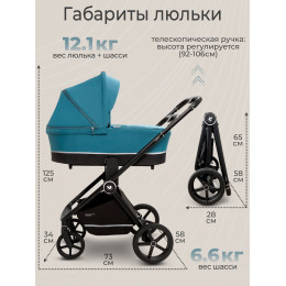 Коляска 2в1 Sweet Baby Cupola Ocean Green