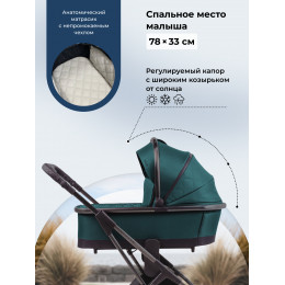 Коляска 2в1 Sweet Baby Rocco Green (Air)