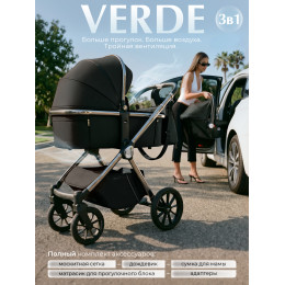Коляска 3в1 Sweet Baby Verde Black (Silver Glossy)