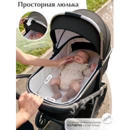 Коляска 3в1 Sweet Baby Verde Black (Silver Glossy)