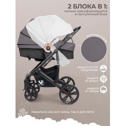 Коляска-трансформер 2в1 Sweet Baby Comfort Black Grey