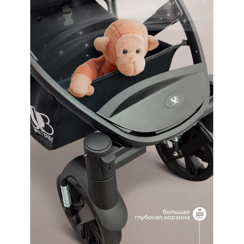Коляска-трансформер 2в1 Sweet Baby Comfort Black Grey