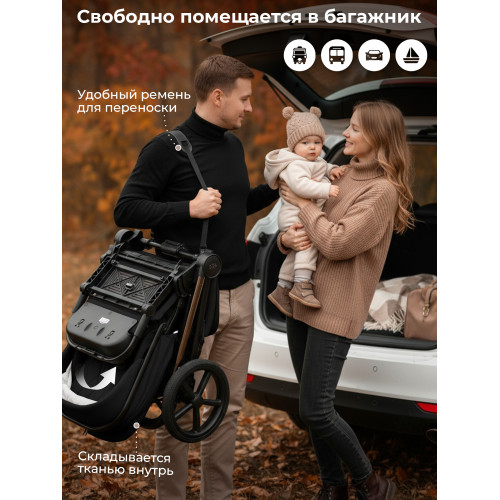 Коляска 2в1 SBL Elegante Therma Black