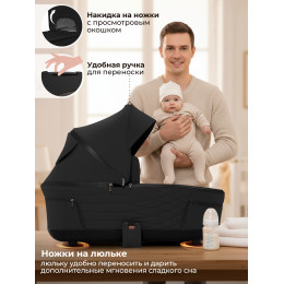 Коляска 2в1 SBL Elegante Therma Black