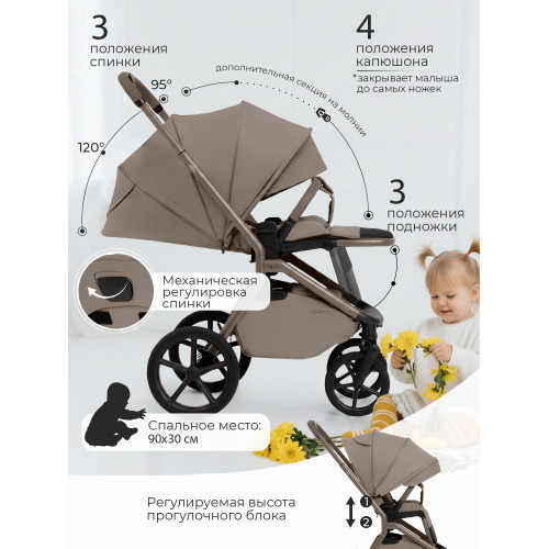 Коляска 2в1 SBL Orso Beige Neo