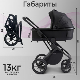 Коляска 2в1 Sweet Baby Massimo Black