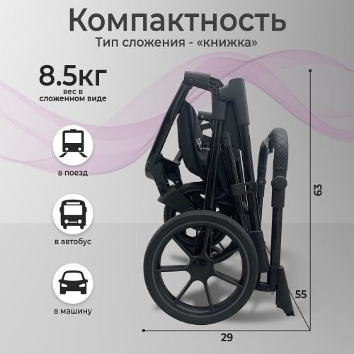 Коляска 2в1 Sweet Baby Massimo Black