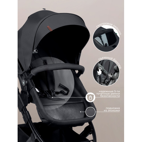 Коляска-трансформер 2в1 Sweet Baby Comfort Black Black