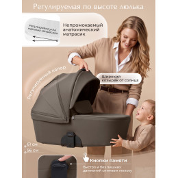 Коляска 2в1 SBL Dolce Dark Beige