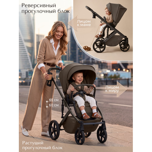 Коляска 2в1 SBL Dolce Dark Beige