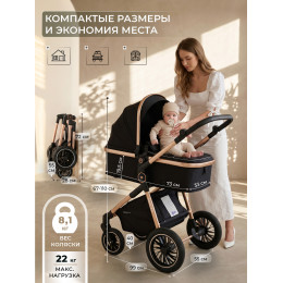 Коляска-трансформер 2в1 Sweet Baby Ranger Black Gold
