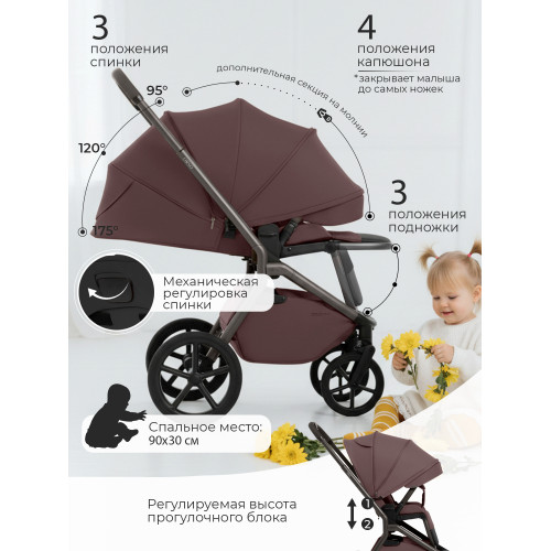 Коляска 2в1 SBL Orso Mokka Neo