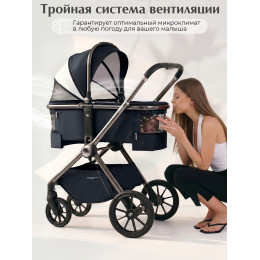 Коляска 3в1 Sweet Baby Verde Blue (Silver Glossy)