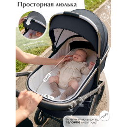 Коляска 3в1 Sweet Baby Verde Blue (Silver Glossy)
