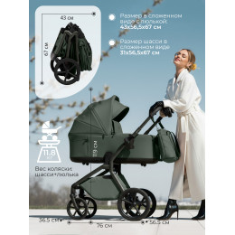 Коляска 2в1 SBL Orso Forest Green