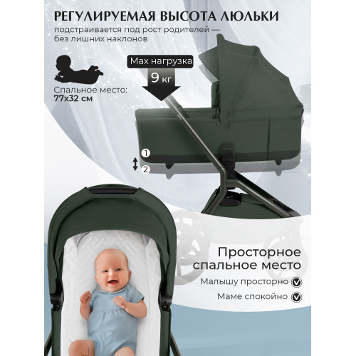 Коляска 2в1 SBL Orso Forest Green