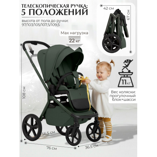 Коляска 2в1 SBL Orso Forest Green
