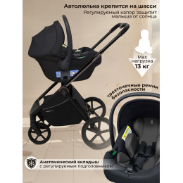 Коляска 3в1 SBL Elegante Therma Dark Grey