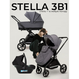 Коляска 3в1 Sweet Baby Stella Dark Grey