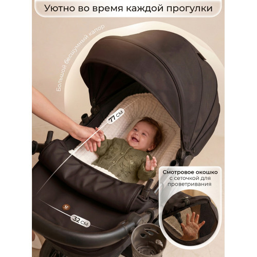 Коляска-трансформер 3в1 Sweet Baby Comfort Black Black