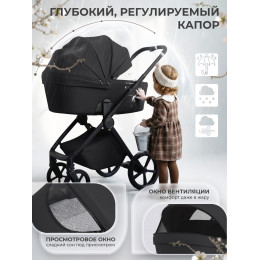 Коляска 2в1 SBL Elegante Pro Black