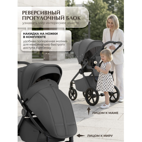 Коляска 2в1 SBL Elegante Therma (Colore) Dark Grey