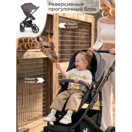 Коляска-трансформер 3в1 Sweet Baby Comfort Black Grey