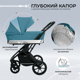 Коляска 2в1 Sweet Baby Nuvola Ocean Green
