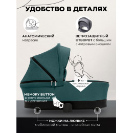 Коляска 3в1 Sweet Baby Stella Green