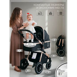 Коляска-трансформер 3в1 Sweet Baby Ranger Black Gold