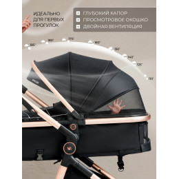 Коляска-трансформер 3в1 Sweet Baby Ranger Black Gold