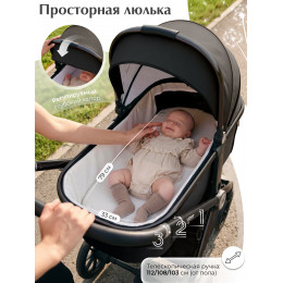 Коляска 3в1 Sweet Baby Verde Black (Black Glossy)