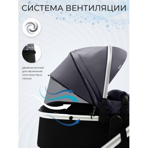 Коляска-трансформер 2в1 Sweet Baby Amare Grey