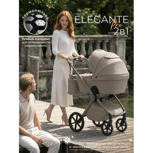 Коляска 2в1 SBL Elegante Pro Beige