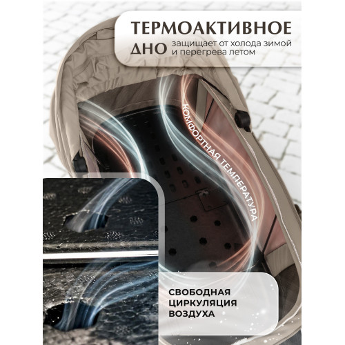 Коляска 2в1 SBL Elegante Therma (Colore) Champagne Beige