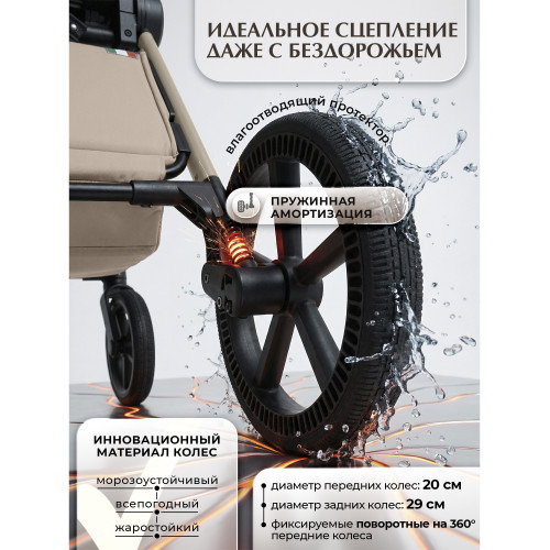 Коляска 2в1 SBL Elegante Therma (Colore) Champagne Beige