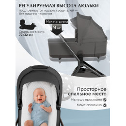 Коляска 2в1 SBL Orso Dark Grey