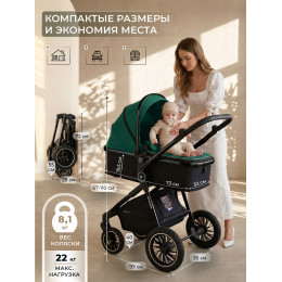 Коляска-трансформер 3в1 Sweet Baby Ranger Neo Green Glossy