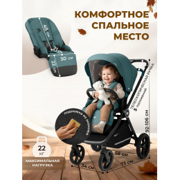 Прогулочная коляска Sweet Baby Stella Green