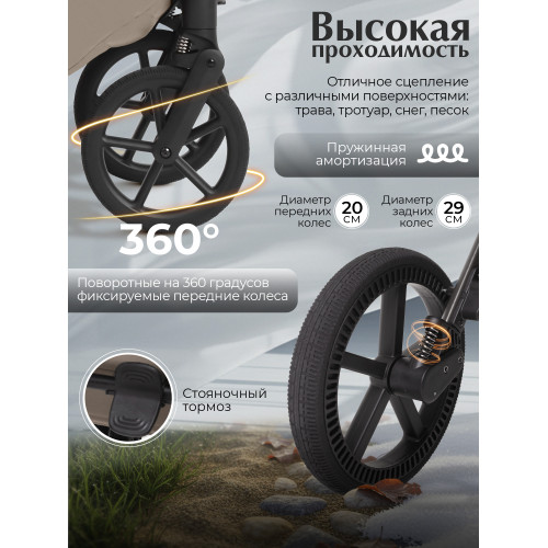 Прогулочная коляска SBL Orso Beige Neo