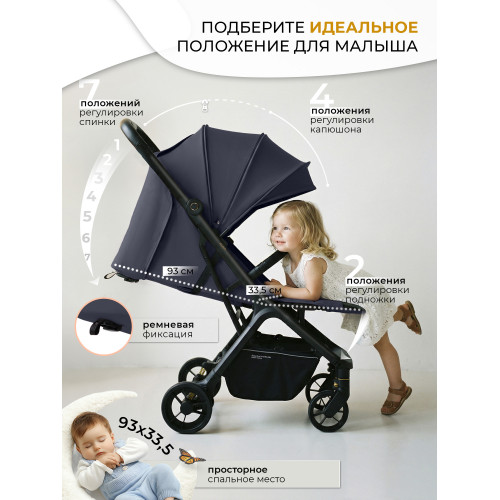 Прогулочная коляска Sweet Baby Aura Dark Blue
