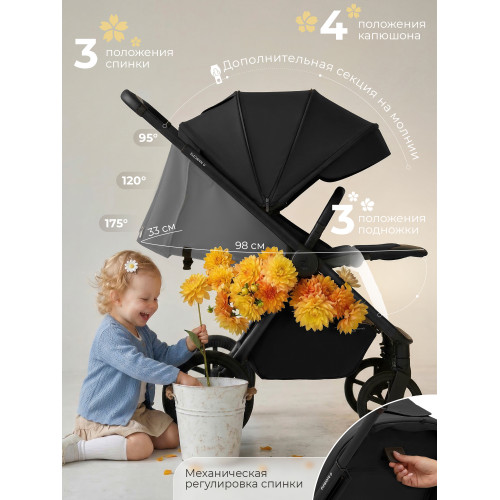 Прогулочная коляска SBL Elegante D Black